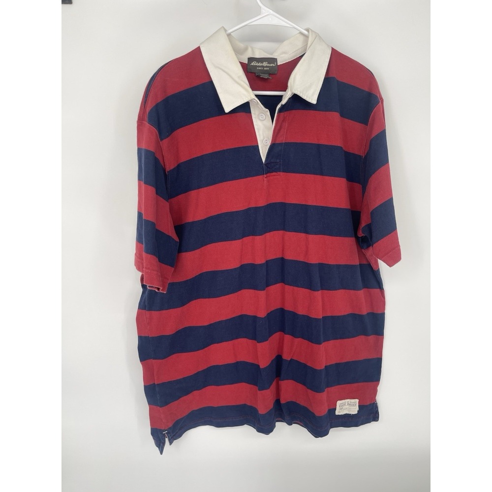 Eddie Bayer Striped Shirt with Henley Collar Tall XL